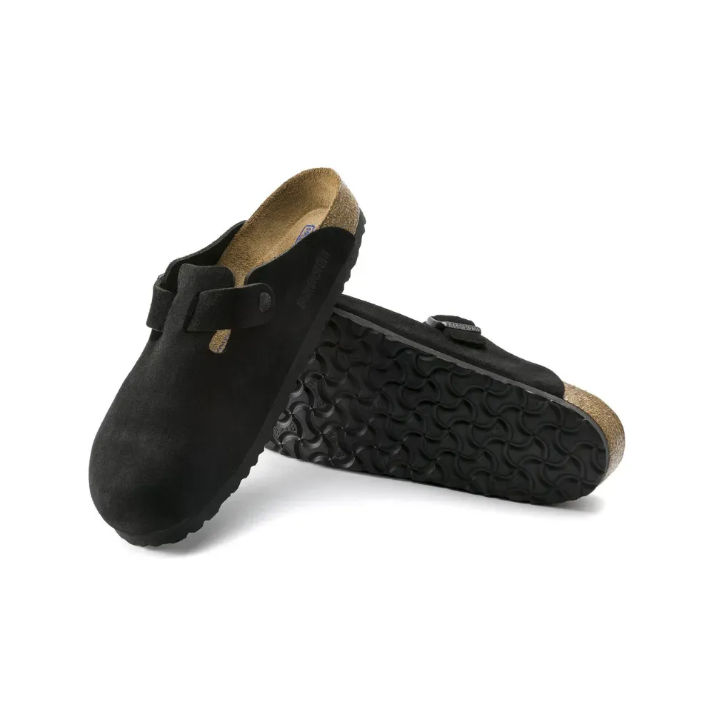 Birkenstock Boston Soft Footbed Suede Black foto 2