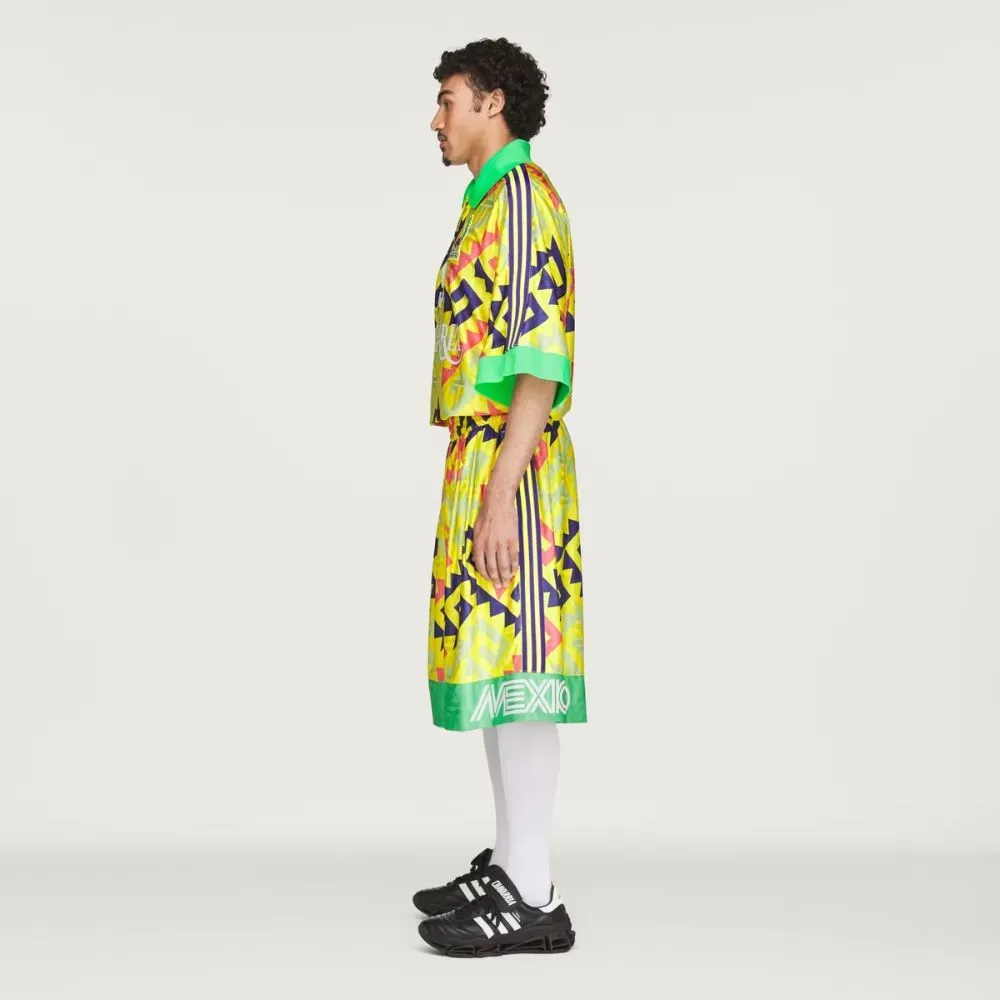 Willy Chavarria x adidas Shorts AOP Goalkeeper Solar Lemon Pure Purple foto 3