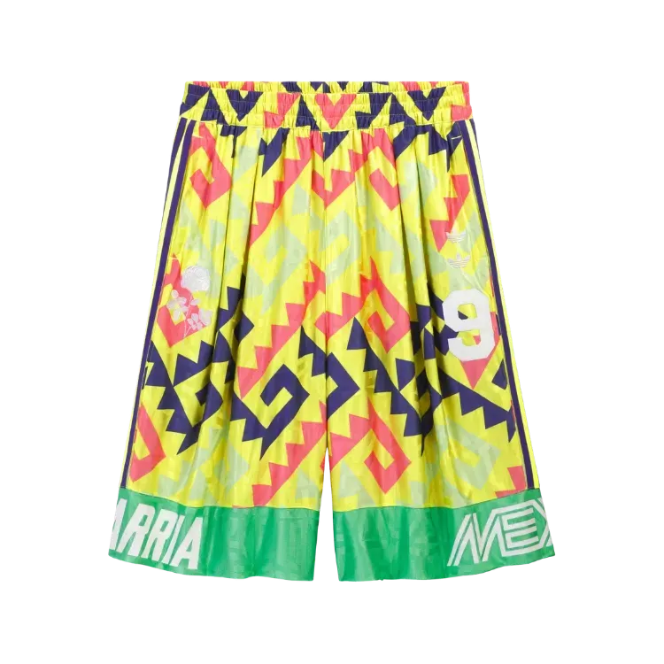 Willy Chavarria x adidas Shorts AOP Goalkeeper Solar Lemon Pure Purple