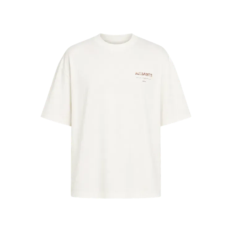 Camiseta AllSaints Underground Oversized Off-White