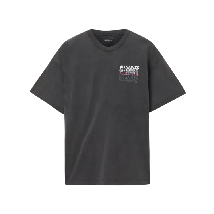 Camiseta AllSaints Graphene Oversized Graphic Washed Black
