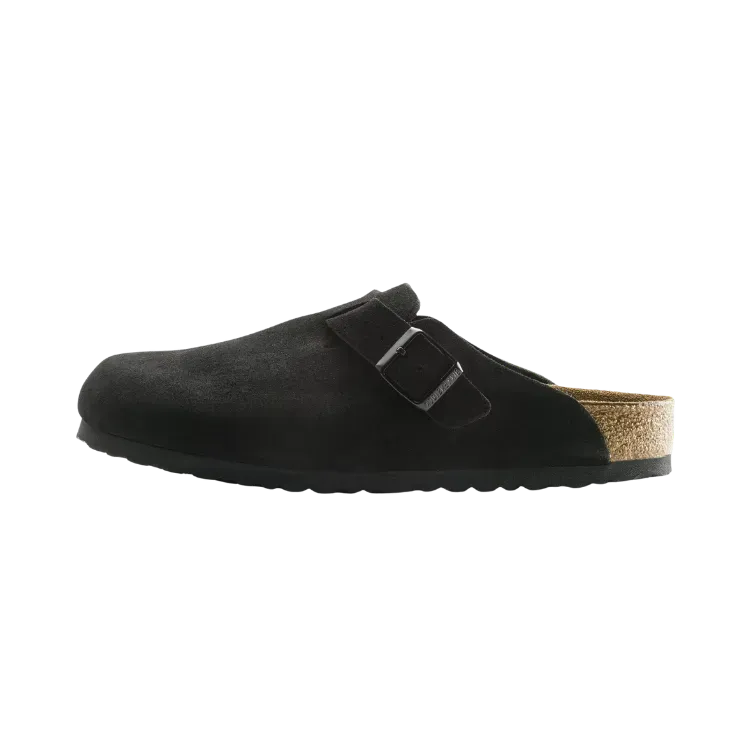 Birkenstock Boston Soft Footbed Suede Black