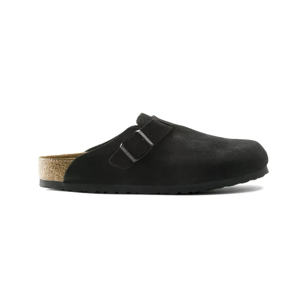 Birkenstock Boston Soft Footbed Suede Black foto 1