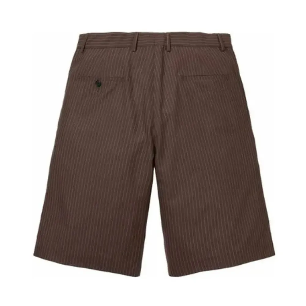 Shorts Supreme Pinstripe Wool Trouser Brown SS26-W16 - Droper