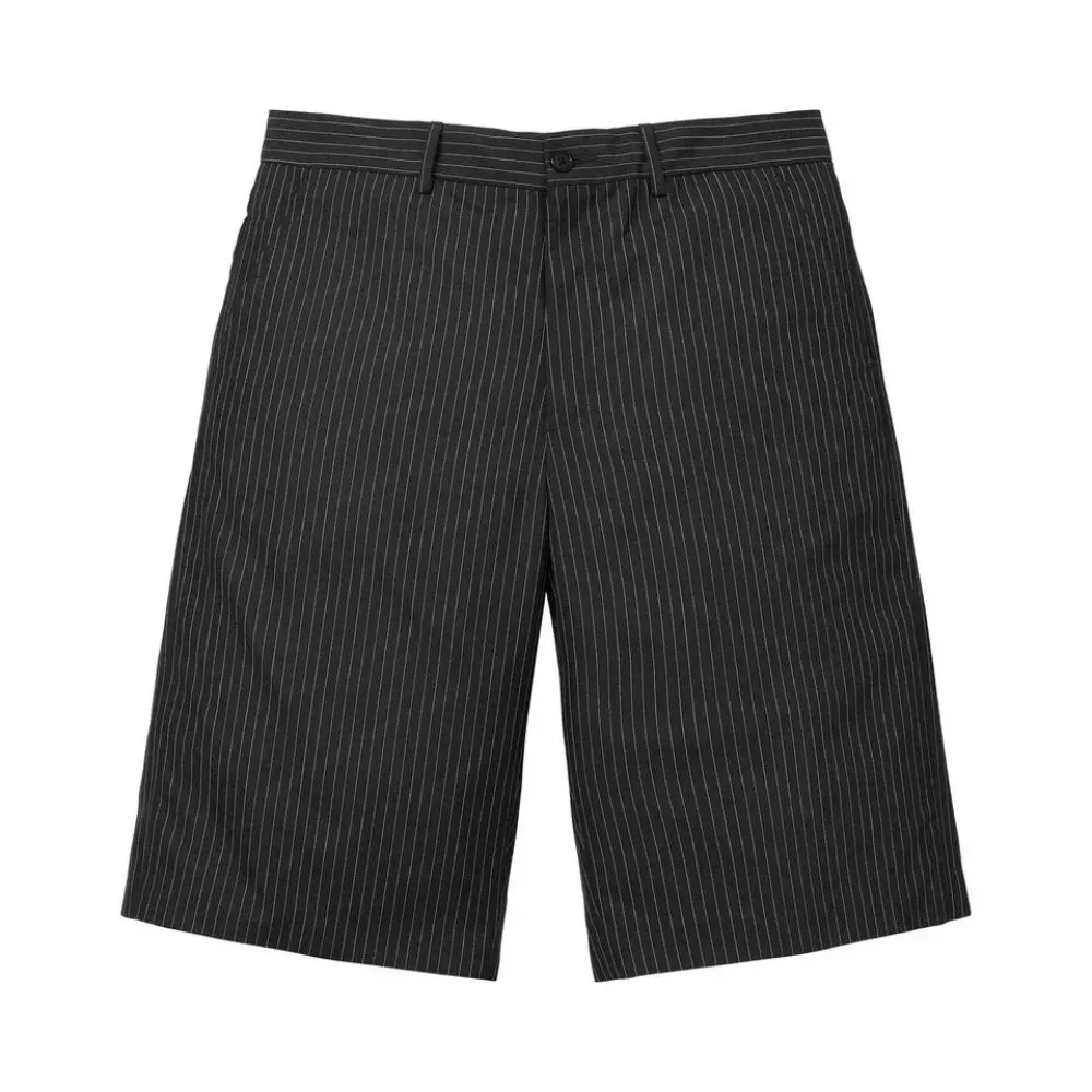 Shorts Supreme Pinstripe Wool Trouser Black SS26-W16 - Droper