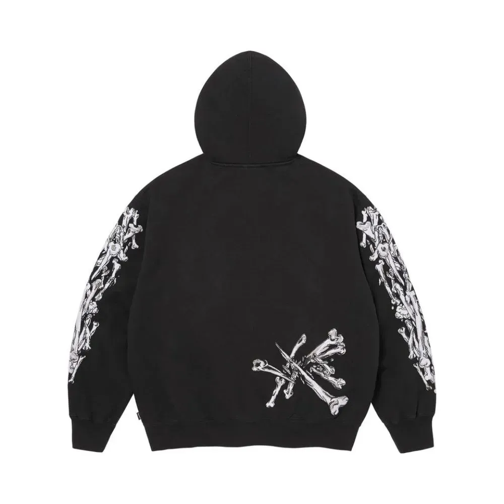 Jaqueta Supreme Grave Digger Bones Zip Up Hooded Black SS26-W16 foto 1