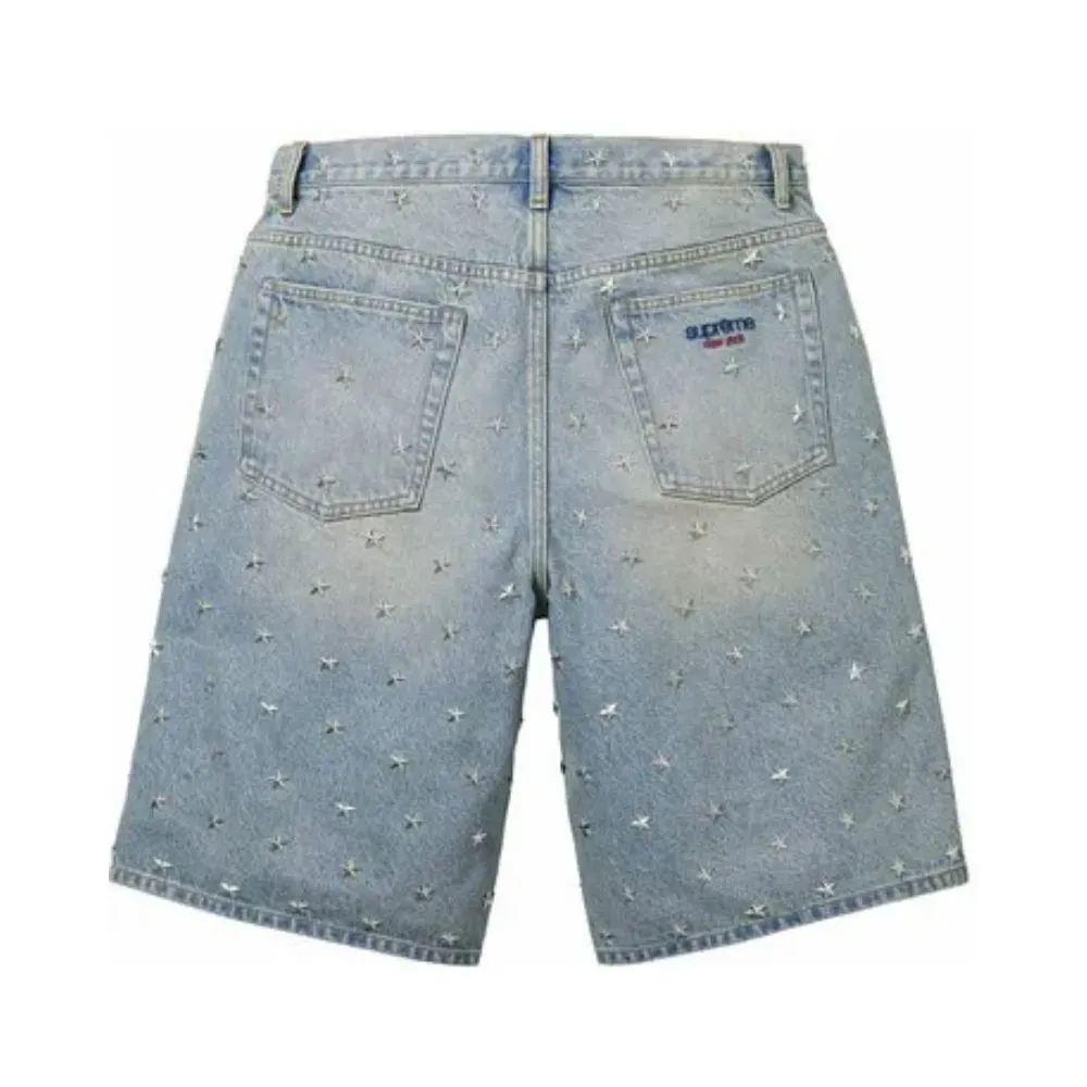 Shorts Supreme Stars Studded Baggy Denim Washed Indigo SS26-W16