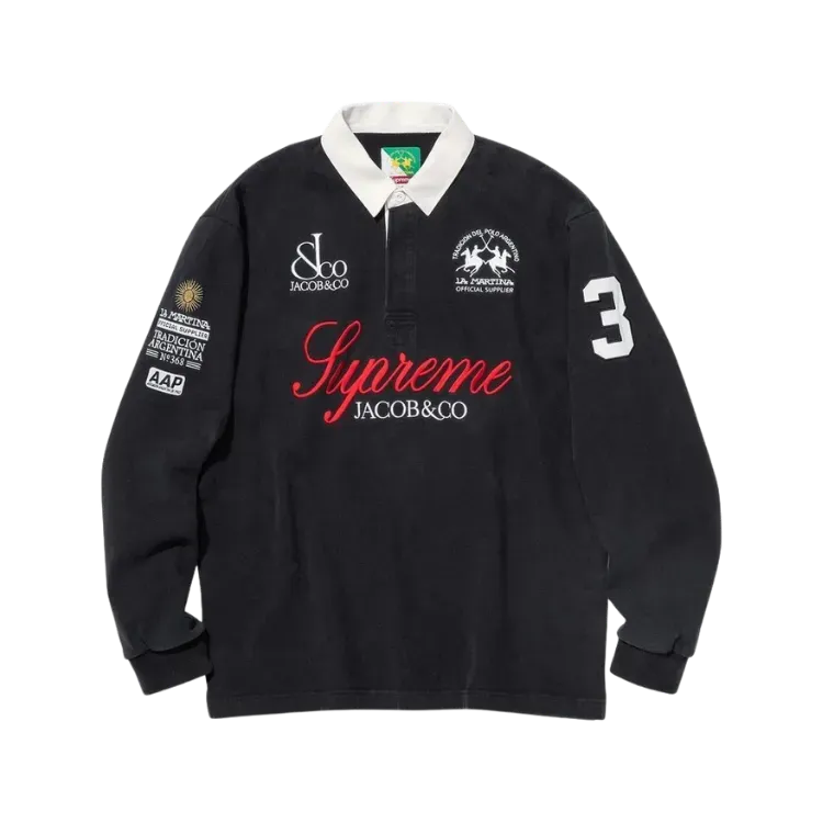 La Martina x Jacob & Co x Supreme Moletom Zip Up Black SS26-W16