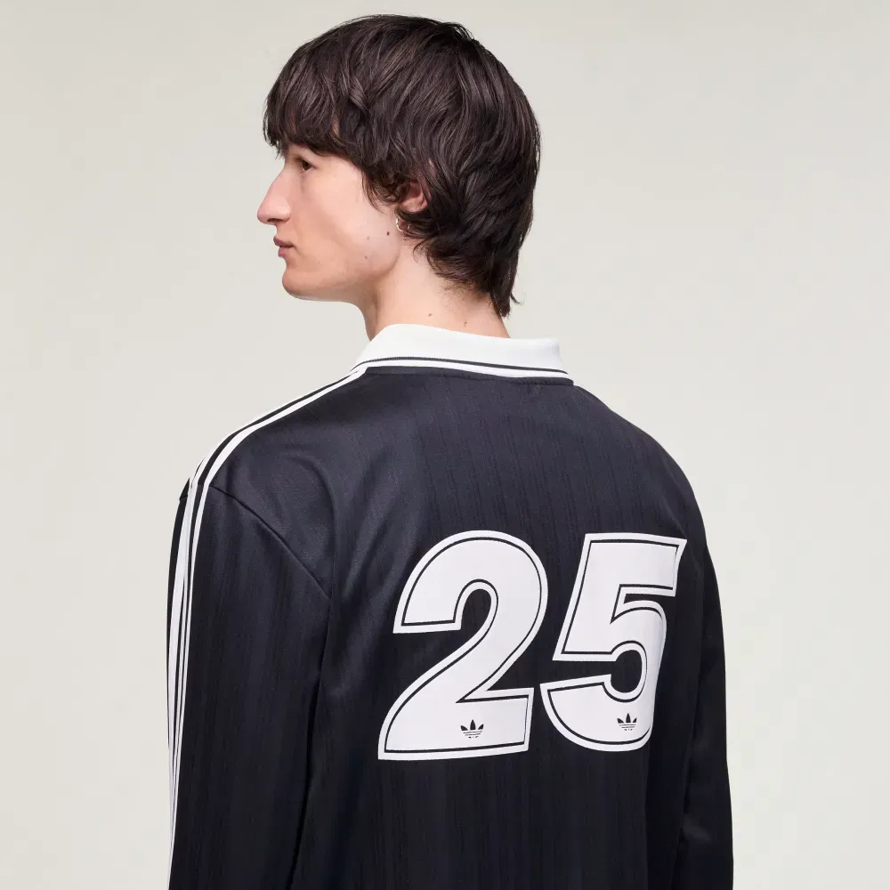 Oasis x adidas Camiseta Long Sleeve Tour Jacquard Stripe Black