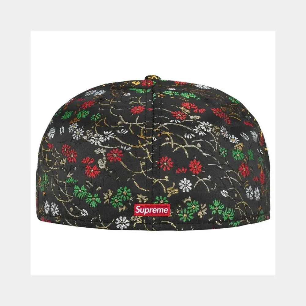 New Era x Supreme Boné Floral Jacquard Black SS26-W16 - Droper