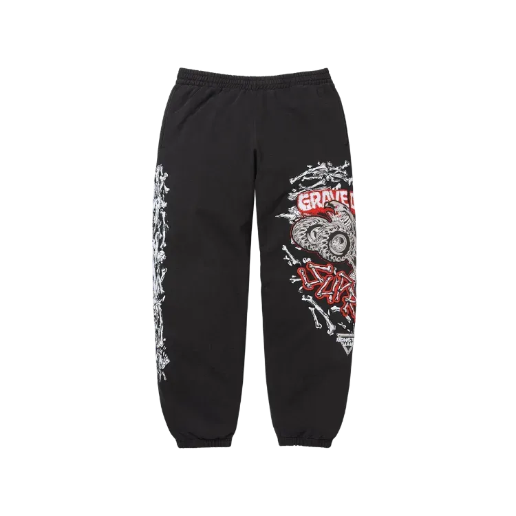 Calça Supreme Grave Digger Bones Black SS26-W16