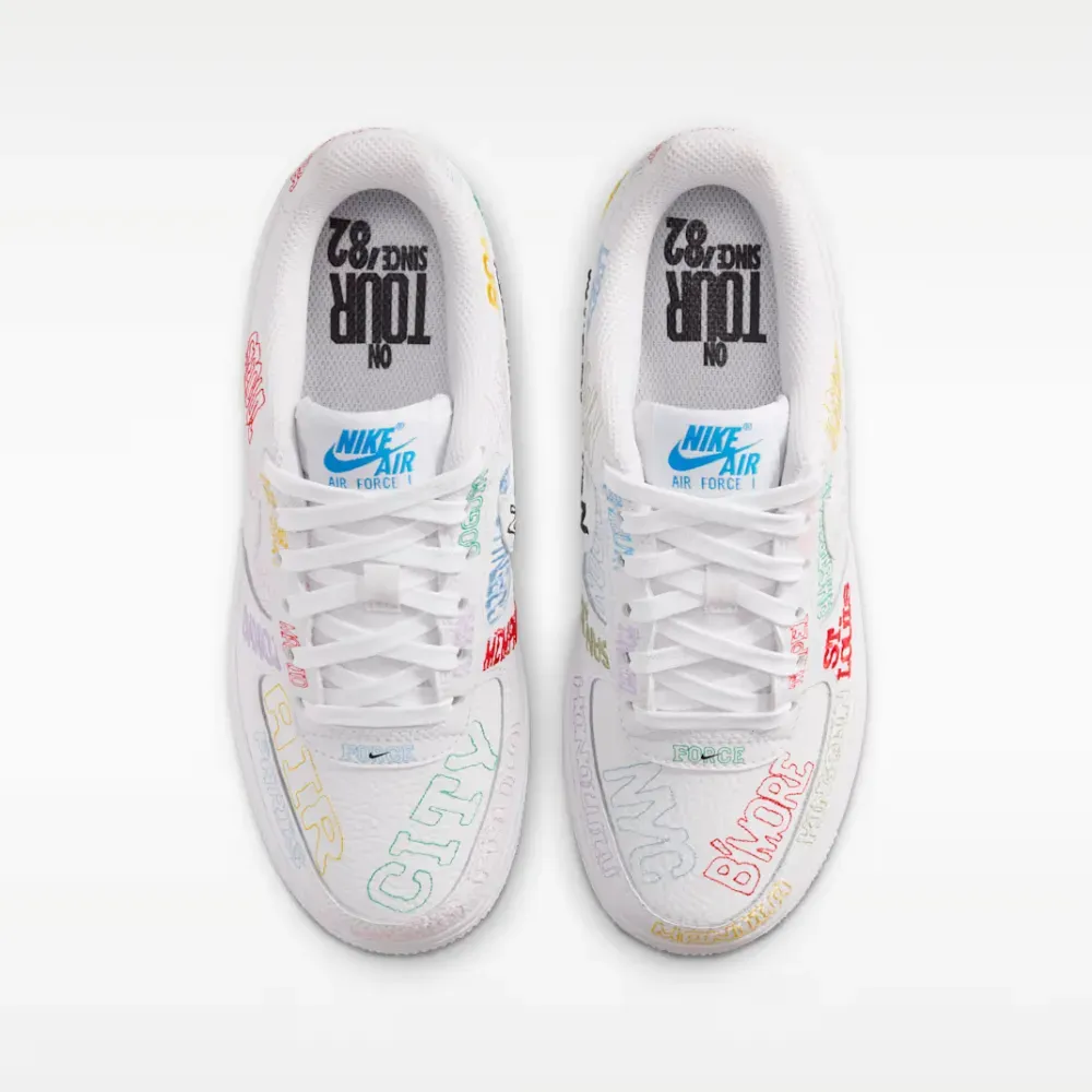 Nike Air Force 1 Low GS World Tour White - Droper
