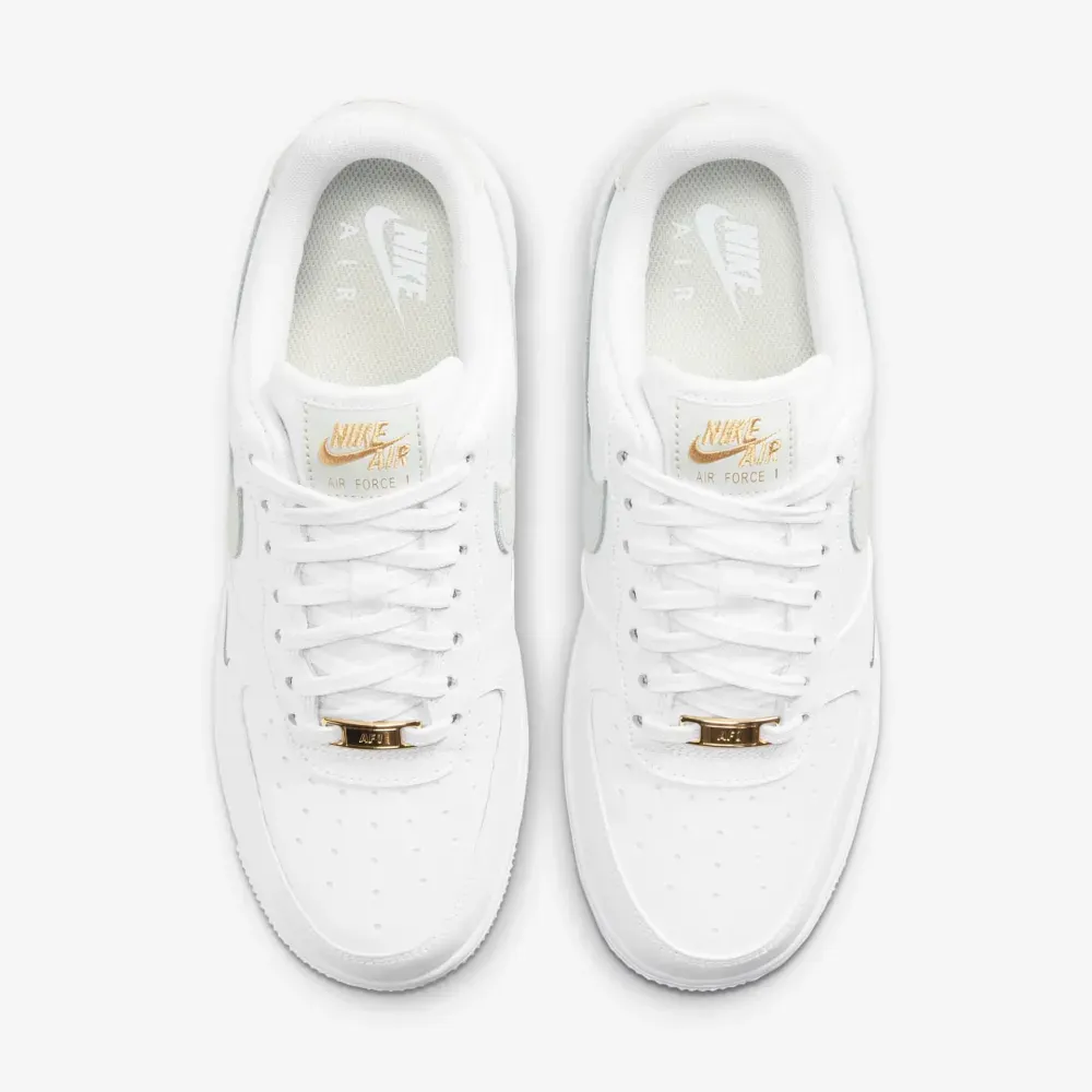 Nike Air Force 1 Low White Grey Gold Feminino - Droper