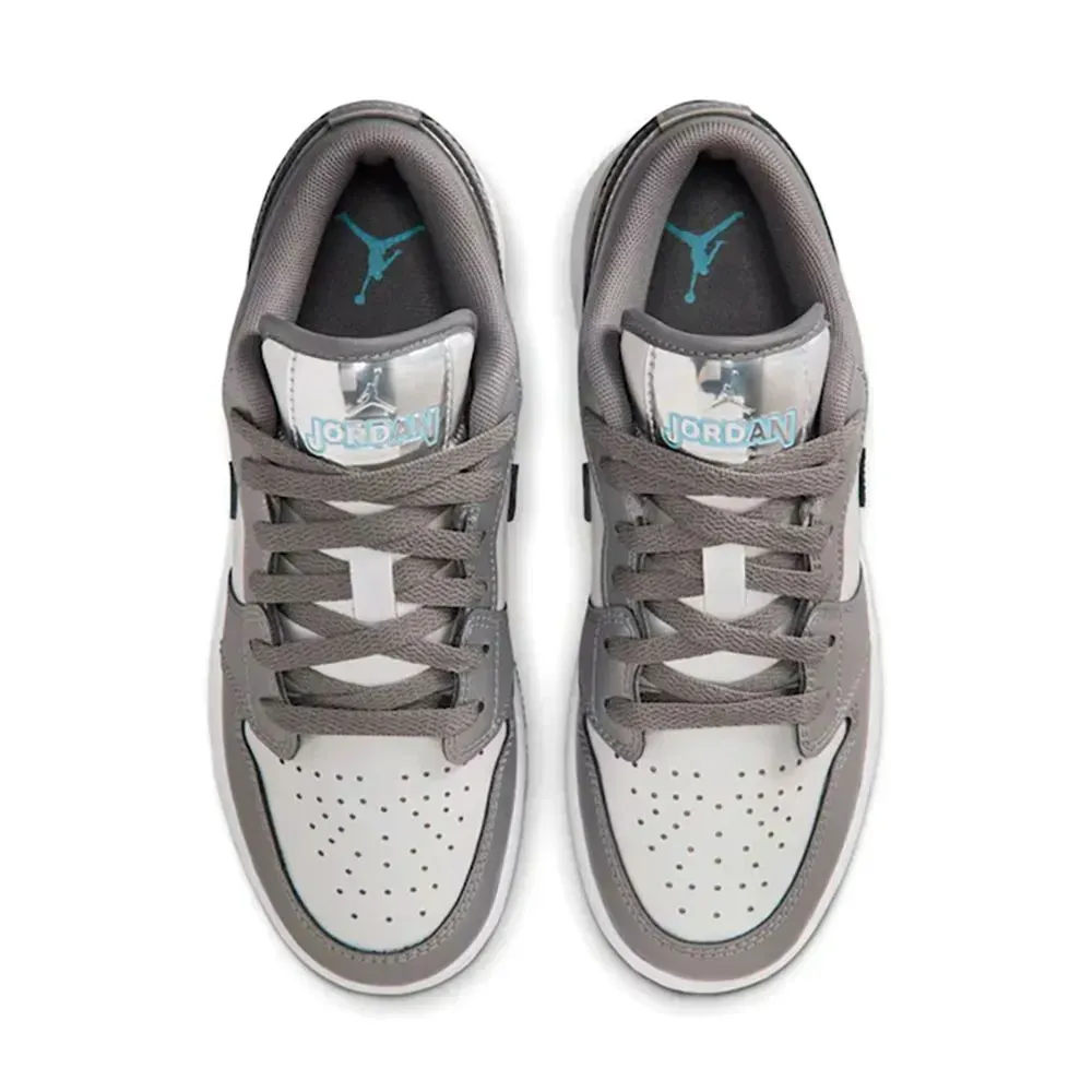 Air Jordan 1 Low Se Grey White Infantil - Droper