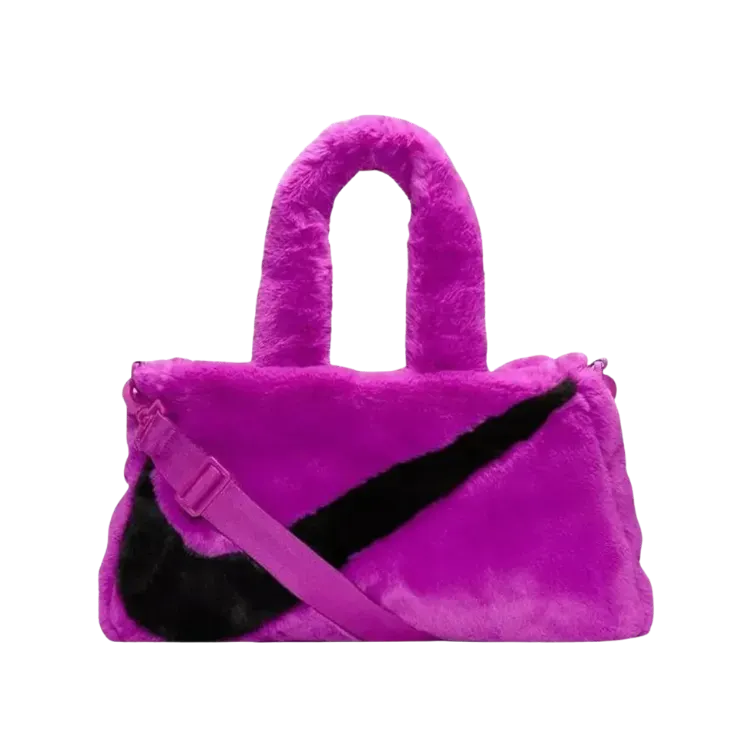 Tote Bag Nike NSW Faux Fur Vivid Purple Black