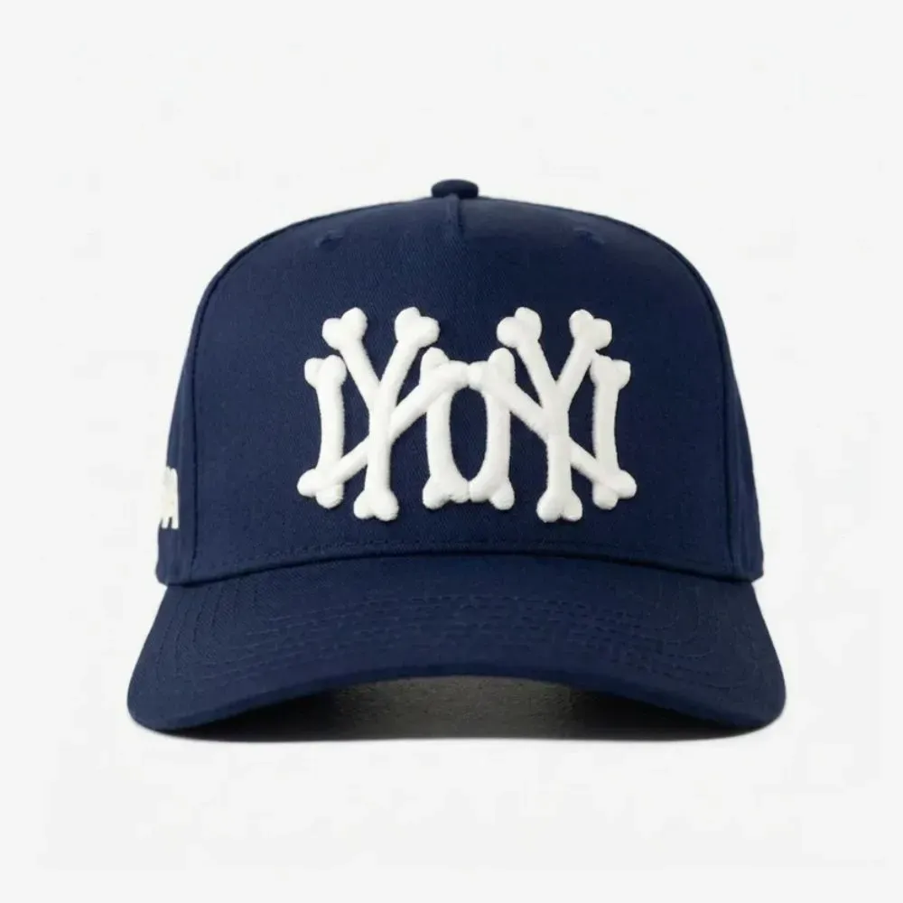 Boné oMA Studios NY NY Bones Curved Brim Navy - Droper