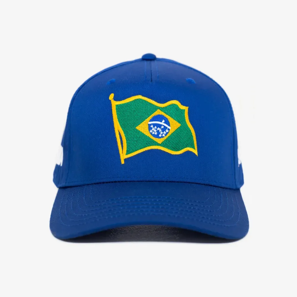 Boné oMA Studios Brasil Flag Curved Brim Blue - Droper