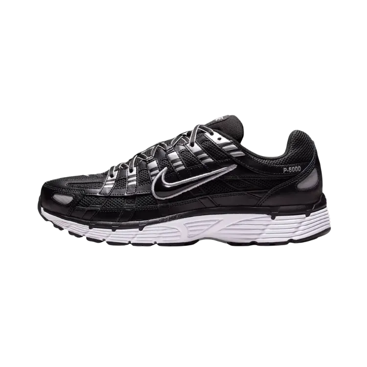 Nike P-6000 Black White Metallic Silver
