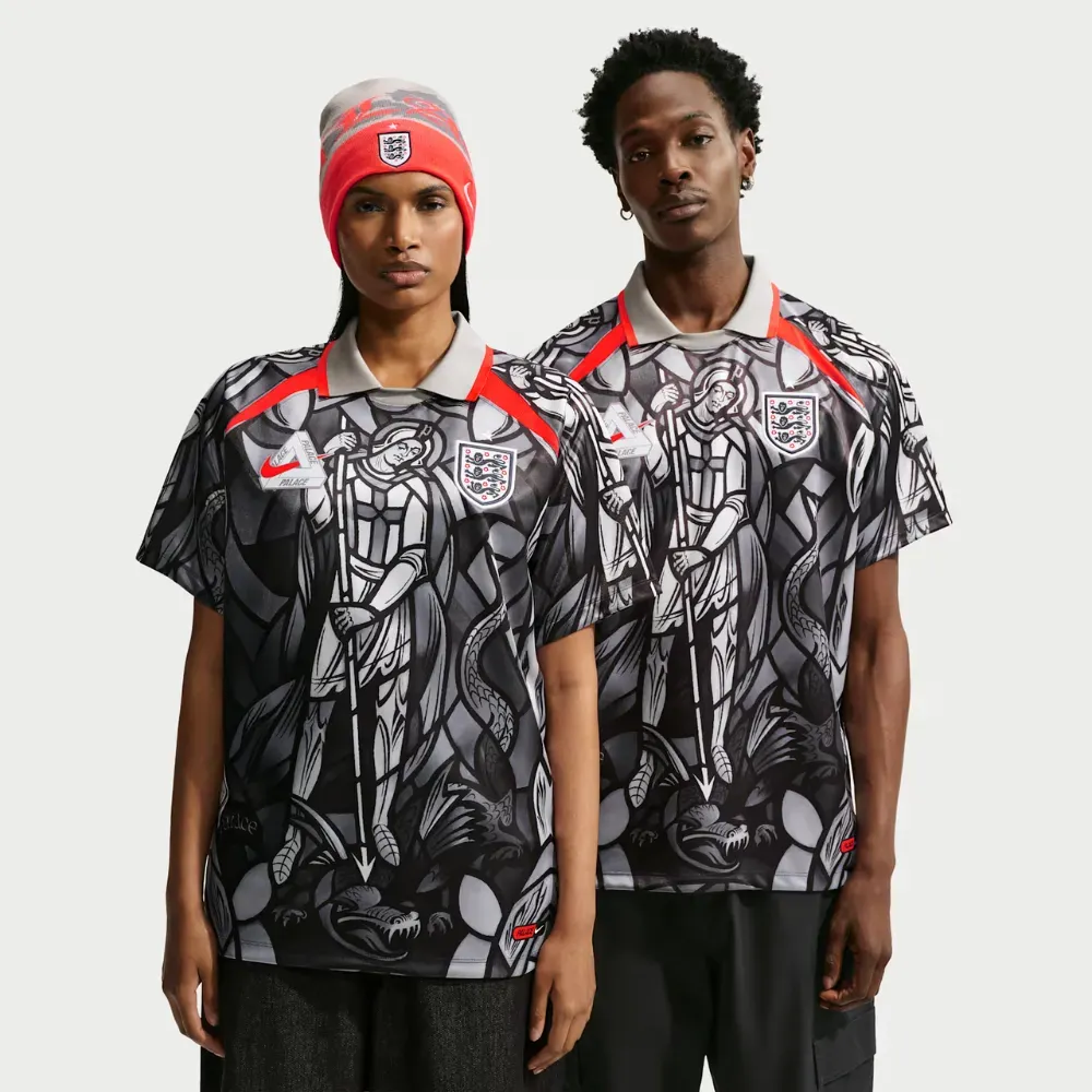 England x Palace x Nike Camiseta Football Jersey Pewter Grey