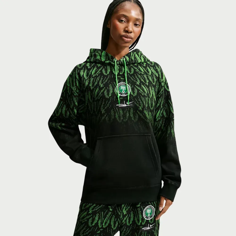 Nigeria x Slawn x Nike Moletom Fleece Hoodie Green foto 1