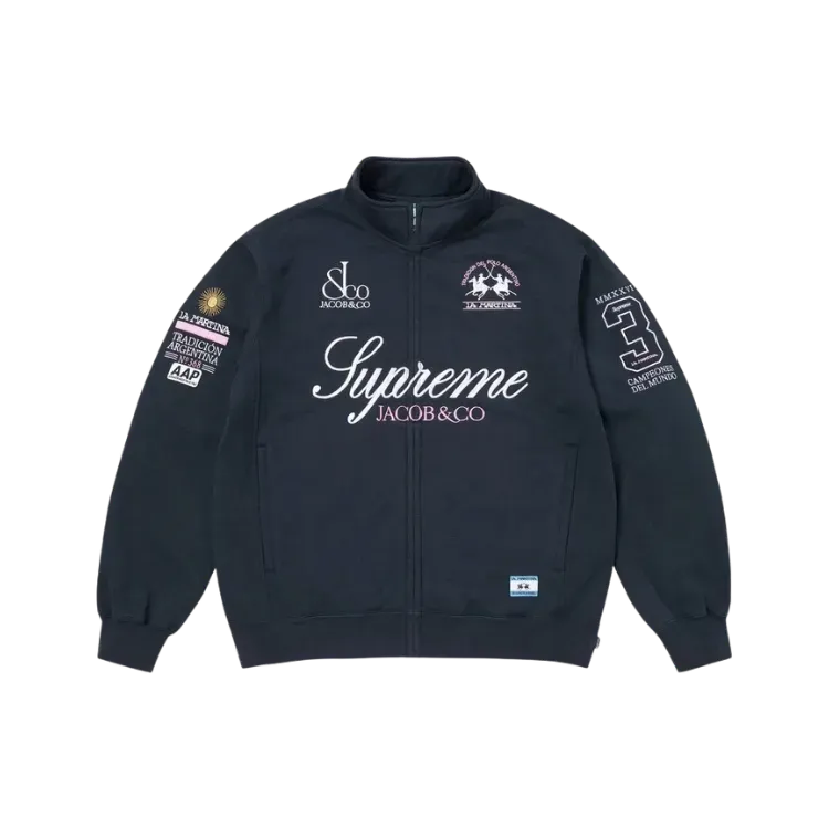 La Martina x Jacob & Co x Supreme Moletom Zip Up Navy SS26-W16
