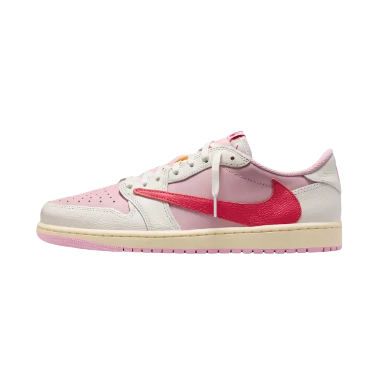 Travis Scott x Air Jordan 1 Low Sail Tropical Pink Shy Pink Muslin