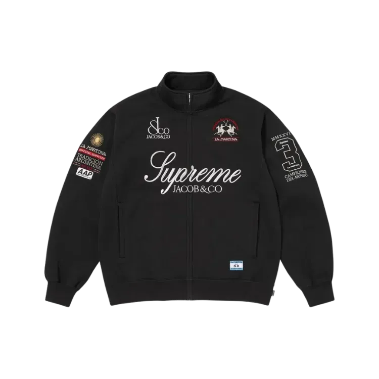 La Martina x Jacob & Co x Supreme Moletom Zip Up Black SS26-W16