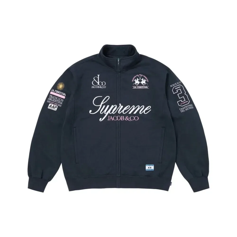 La Martina x Jacob & Co x Supreme Moletom Zip Up Navy SS26-W16