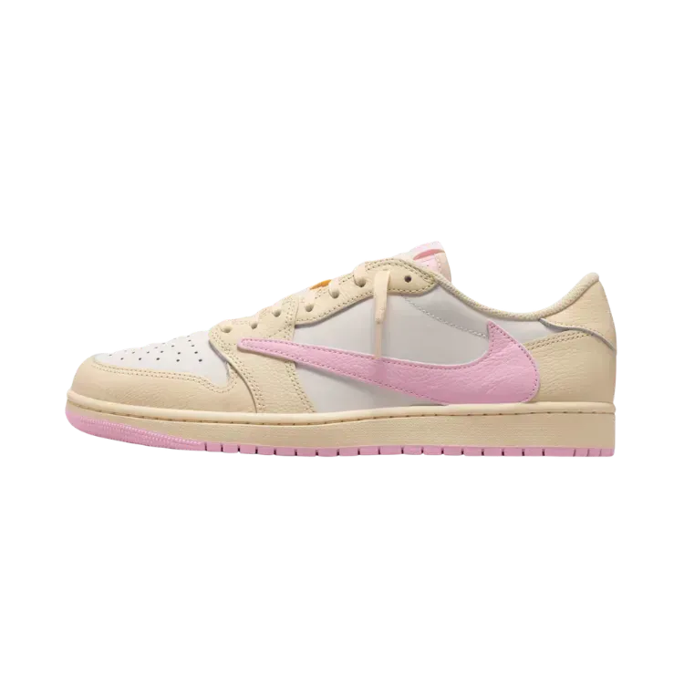 Travis Scott x Air Jordan 1 Low Sail Tropical Pink Shy Pink Muslin