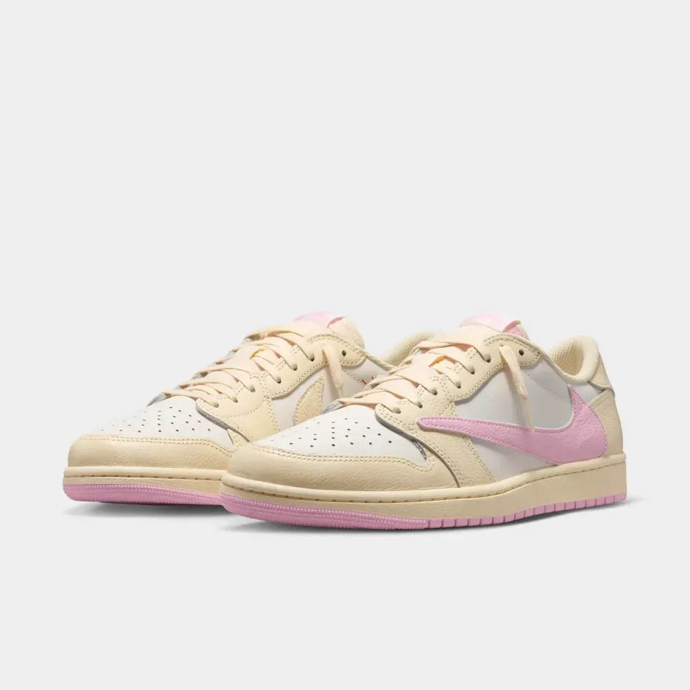 Travis Scott x Air Jordan 1 Low Sail Tropical Pink Shy Pink Muslin