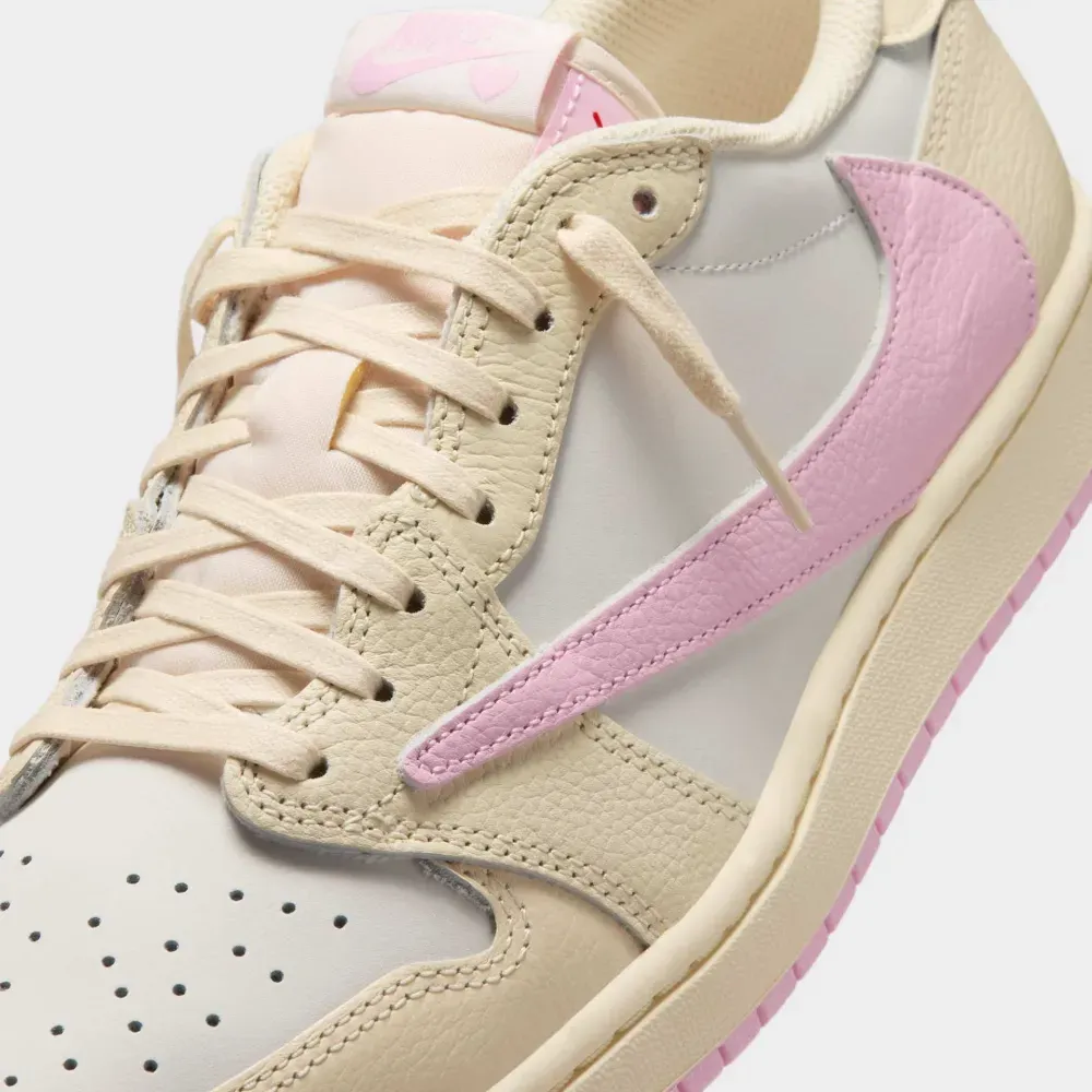 Travis Scott x Air Jordan 1 Low Sail Tropical Pink Shy Pink Muslin