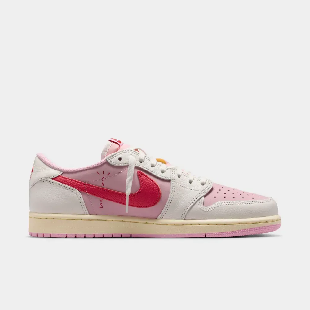 Travis Scott x Air Jordan 1 Low OG SP Sail Tropical Pink - Droper