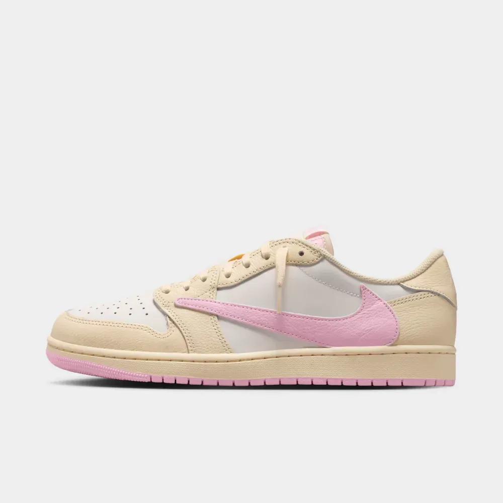 Travis Scott x Air Jordan 1 Low Sail Tropical Pink Shy Pink Muslin