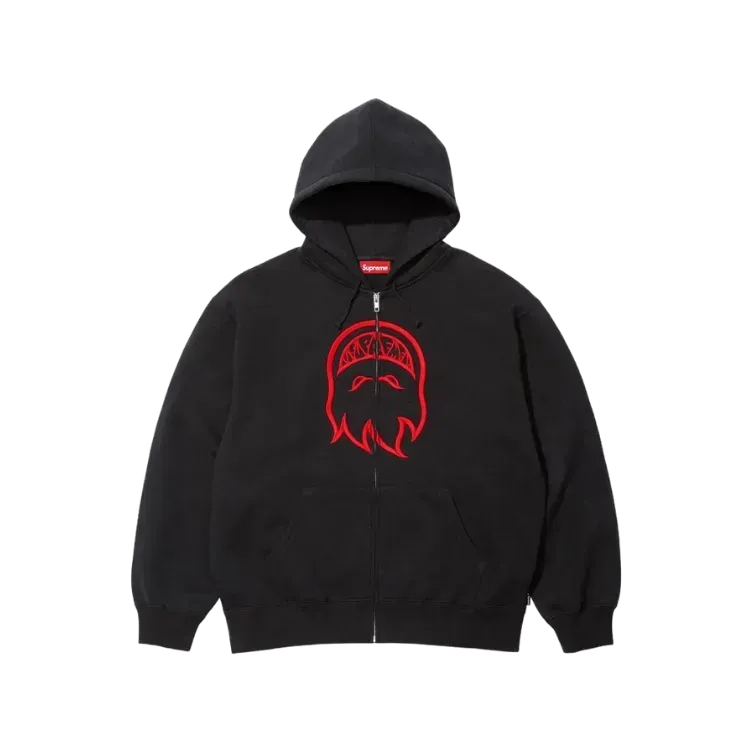 Spitfire x Supreme Moletom Zip Up Hooded Black SS26-W17 - Droper