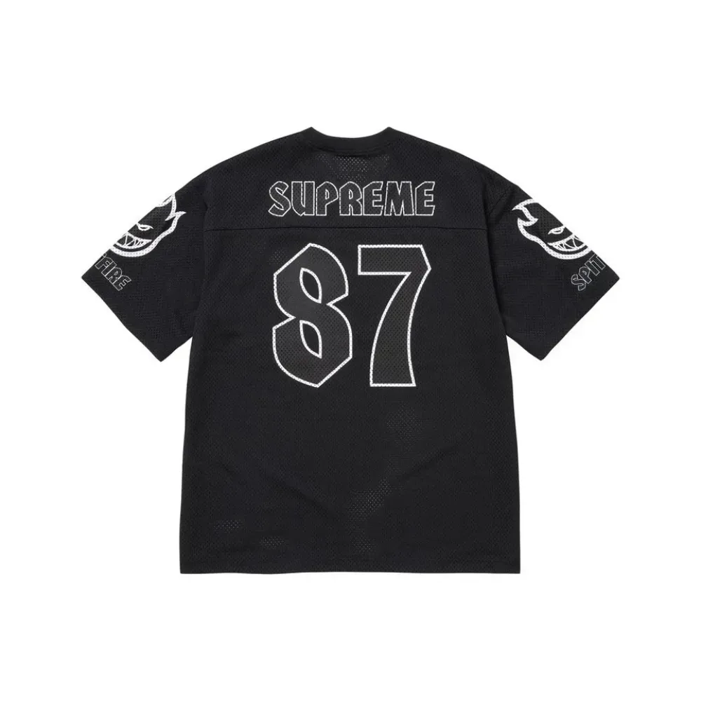 Spitfire x Supreme Camiseta Football Jersey Black SS26-W17 - Droper