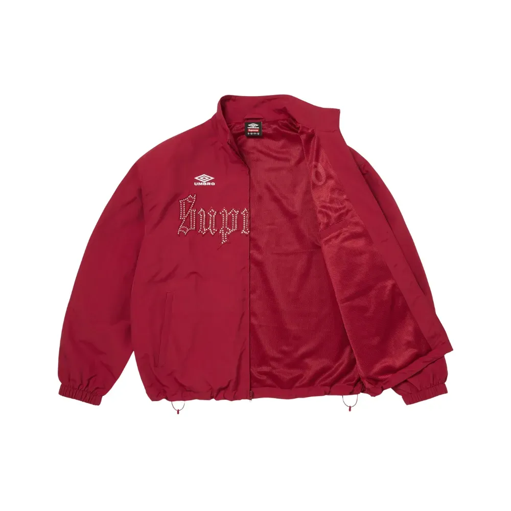 Umbro x Supreme Jaqueta Rhinestone Track Red SS26-W17 - Droper