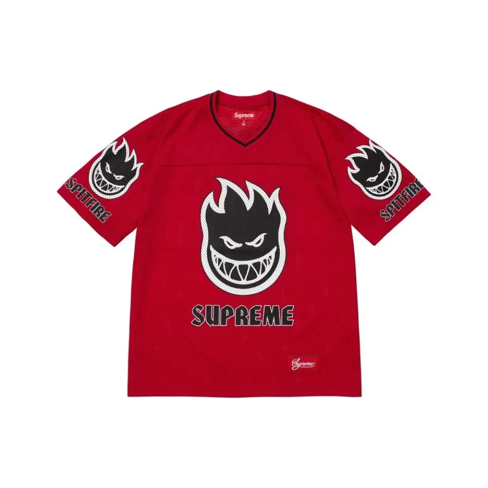 Spitfire x Supreme Camiseta Football Jersey Red SS26-W17 - Droper