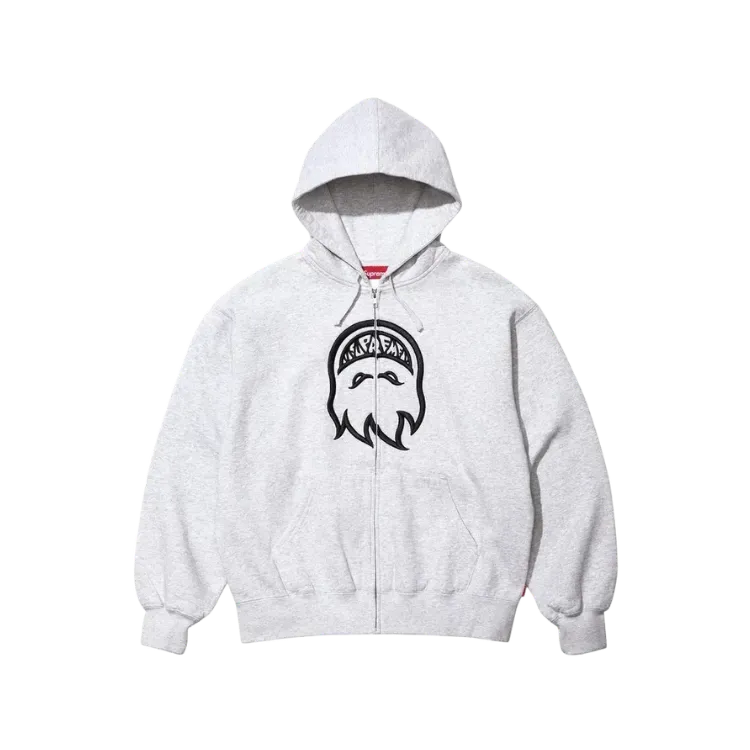 Spitfire x Supreme Moletom Zip Up Hooded Ash Grey SS26-W17 - Droper