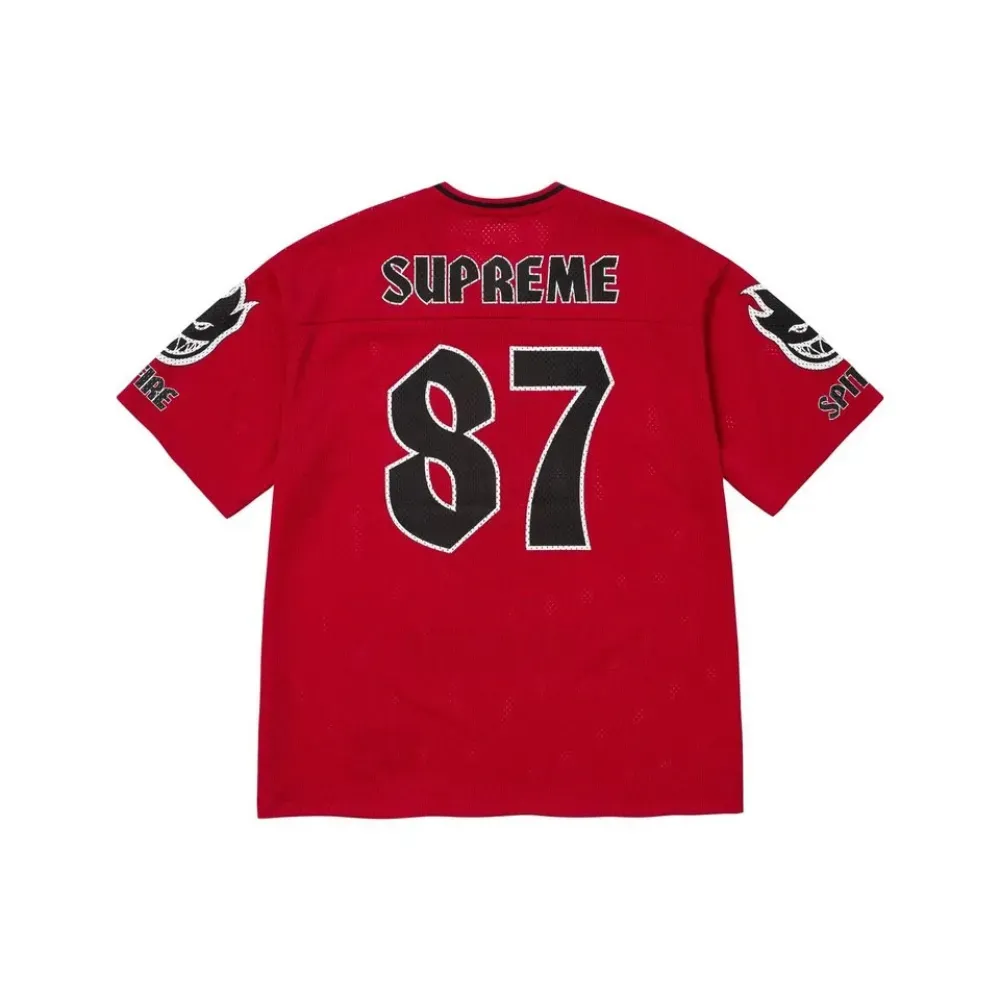 Spitfire x Supreme Camiseta Football Jersey Red SS26-W17 - Droper