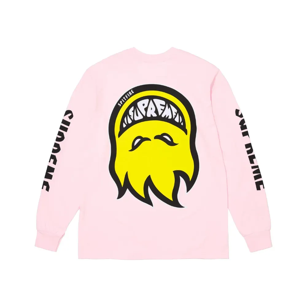 Spitfire x Supreme Camiseta Long Sleeve Light Pink SS26-W17 - Droper