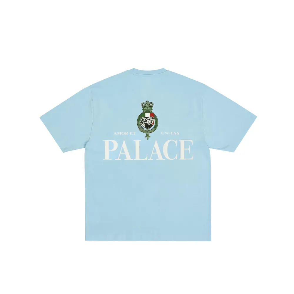 Camiseta Palace Heavy Crest Skyline Blue - Droper