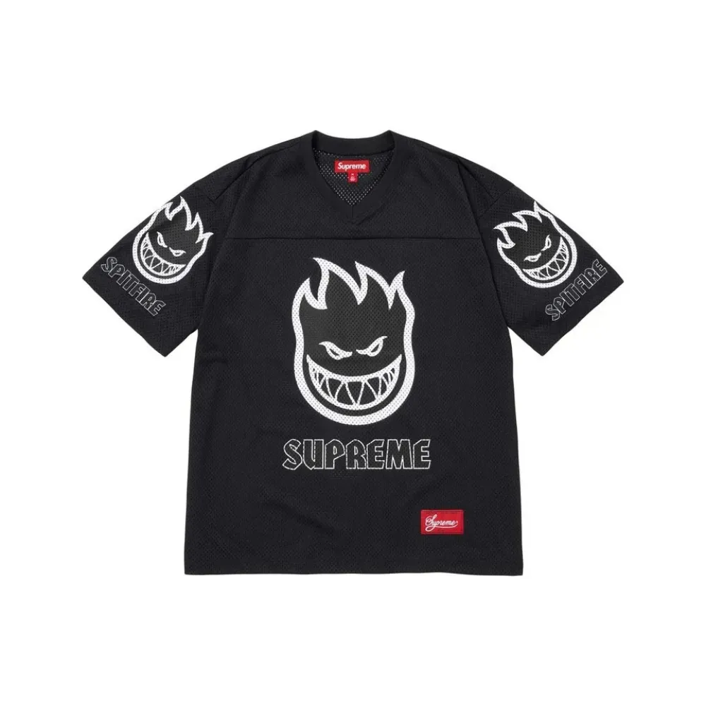 Spitfire x Supreme Camiseta Football Jersey Black SS26-W17 - Droper