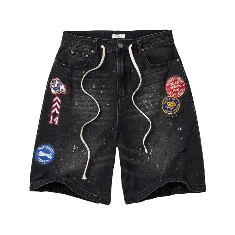 Bermuda Vale Lives Forever Paradise Jorts Black