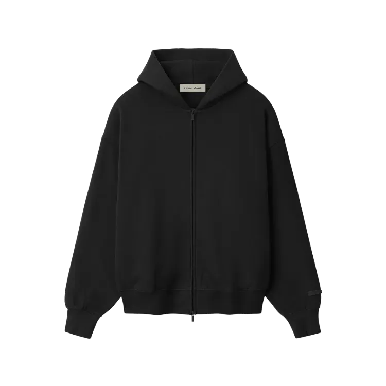 トップス ESSENTIALS fearofgod Moletom Fear of God Essentials SS26 Classic Zip-Up Black - Droper