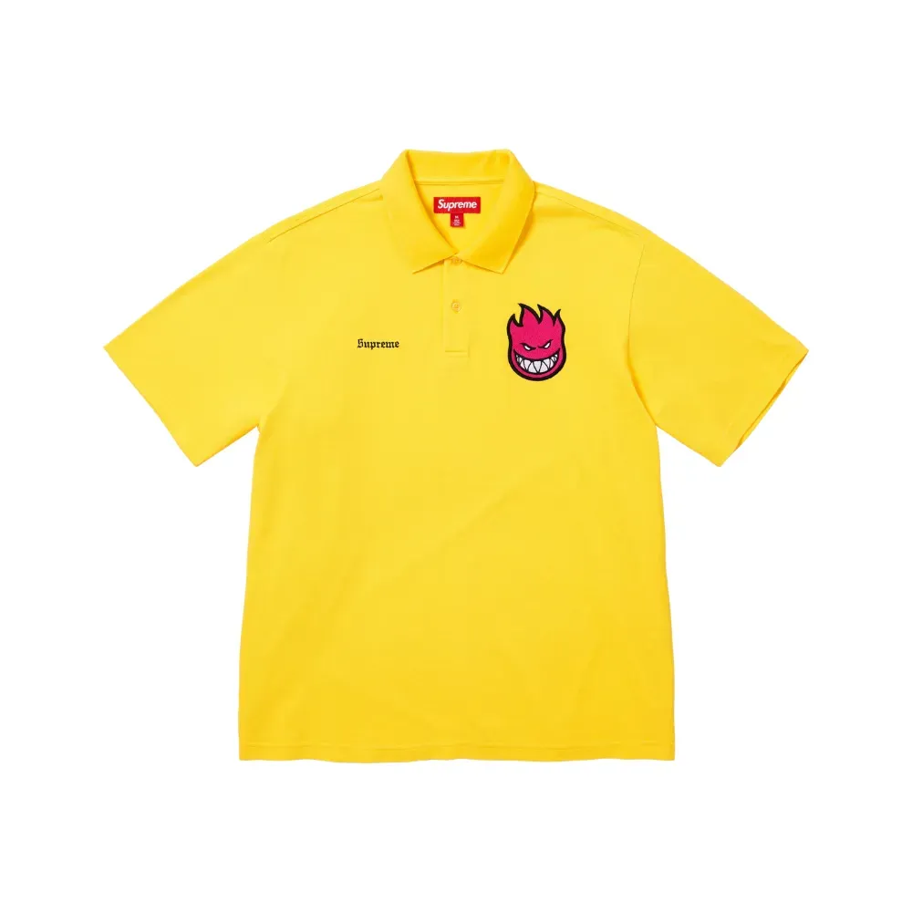 Supreme Spitfire Polo Mサイズ Spitfire x Supreme Camiseta Polo Yellow SS26-W17 - Droper