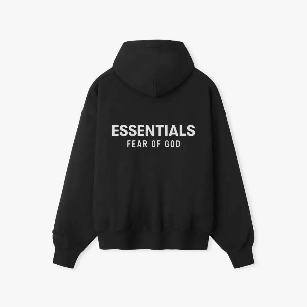 Moletom Fear of God Essentials SS26 Classic Zip-Up Black - Droper