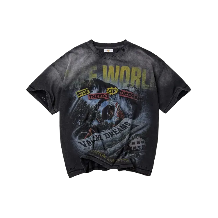 Camiseta Vale Lives Forever Newspaper Tee Black