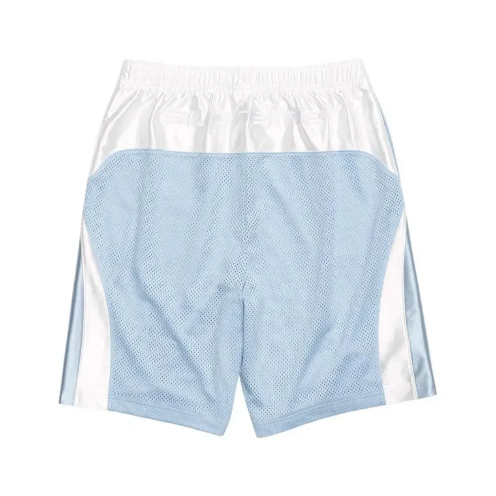 Air Jordan x Supreme Shorts Basketball Light Blue Black SS26-W15