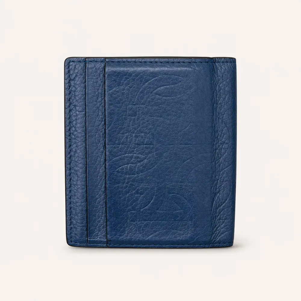 Card Holder Ferragamo Leather Blue foto 1