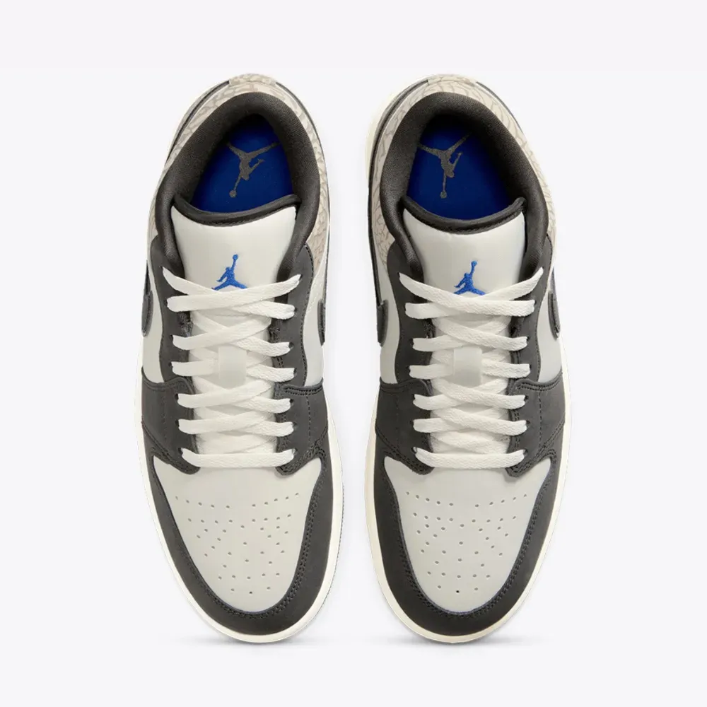 Air Jordan 1 Low SE Sail Deep Pewter Elephant Print - Droper